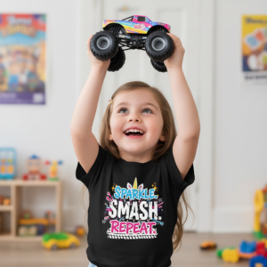 Sparkle Smash Repeat Kids Tee