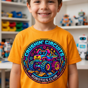 Robot Dog Monster Truck Shirt - Crushin' Circuits Robotics Club