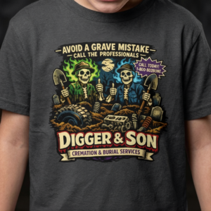 Digger and Son Monster Truck Parody Kids Tee