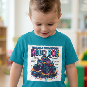 Robot Dog Monster Truck Adoption Ad Kids Tee